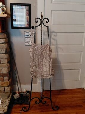 Soft Surroundings Lace-Trimmed V-Neck Cami - Taupe